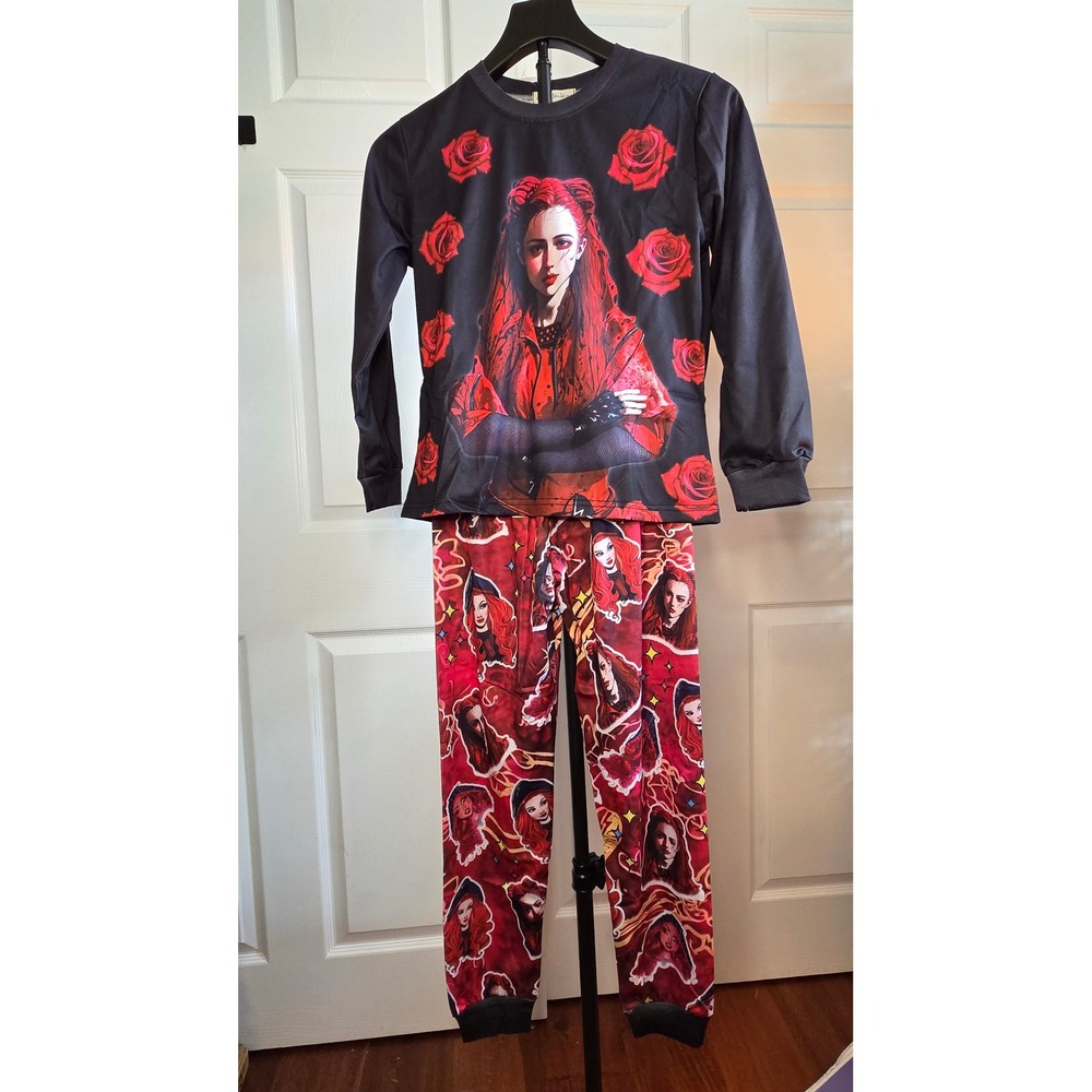LingQiShiZu Kids Descendants The Rise of Red Pajama Set Black Red Size 150‎ NEW